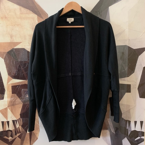 Aritzia Wilfred Diderot Cocoon Wrap Sweater black - Picture 4 of 9